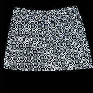 Geometric Black and White Skirt